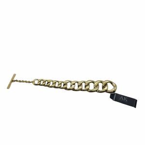 Toggle Clasp Bracelet Anne Klein AK Women's 4706 Gold Tone Graduated Link 8" NWT